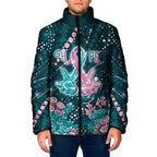 Personalised Hereditary Cancer Awareness Padded Jacket Hope Ribbon With Aussie Teal Duncan Coral