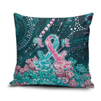 Hereditary Cancer Awareness Pillow Cover Hope Ribbon With Aussie Teal Duncan Coral