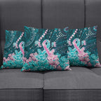 Hereditary Cancer Awareness Pillow Cover Hope Ribbon With Aussie Teal Duncan Coral