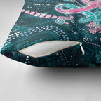 Hereditary Cancer Awareness Pillow Cover Hope Ribbon With Aussie Teal Duncan Coral