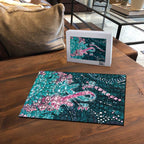 Hereditary Cancer Awareness Puzzle Hope Ribbon With Aussie Teal Duncan Coral