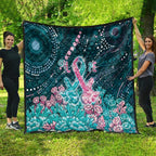 Hereditary Cancer Awareness Quilt Hope Ribbon With Aussie Teal Duncan Coral