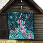 Hereditary Cancer Awareness Quilt Hope Ribbon With Aussie Teal Duncan Coral
