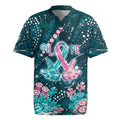 Personalised Hereditary Cancer Awareness Rugby Jersey Hope Ribbon With Aussie Teal Duncan Coral