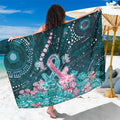 Hereditary Cancer Awareness Sarong Hope Ribbon With Aussie Teal Duncan Coral