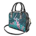 Hereditary Cancer Awareness Shoulder Handbag Hope Ribbon With Aussie Teal Duncan Coral