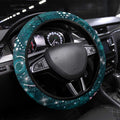 Hereditary Cancer Awareness Steering Wheel Cover Hope Ribbon With Aussie Teal Duncan Coral