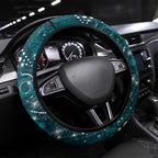 Hereditary Cancer Awareness Steering Wheel Cover Hope Ribbon With Aussie Teal Duncan Coral