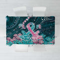 Hereditary Cancer Awareness Tablecloth Hope Ribbon With Aussie Teal Duncan Coral