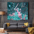 Hereditary Cancer Awareness Tapestry Hope Ribbon With Aussie Teal Duncan Coral