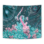 Hereditary Cancer Awareness Tapestry Hope Ribbon With Aussie Teal Duncan Coral