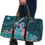 Hereditary Cancer Awareness Travel Bag Hope Ribbon With Aussie Teal Duncan Coral