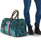 Hereditary Cancer Awareness Travel Bag Hope Ribbon With Aussie Teal Duncan Coral