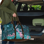 Hereditary Cancer Awareness Travel Bag Hope Ribbon With Aussie Teal Duncan Coral