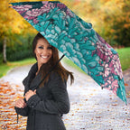 Hereditary Cancer Awareness Umbrella Hope Ribbon With Aussie Teal Duncan Coral