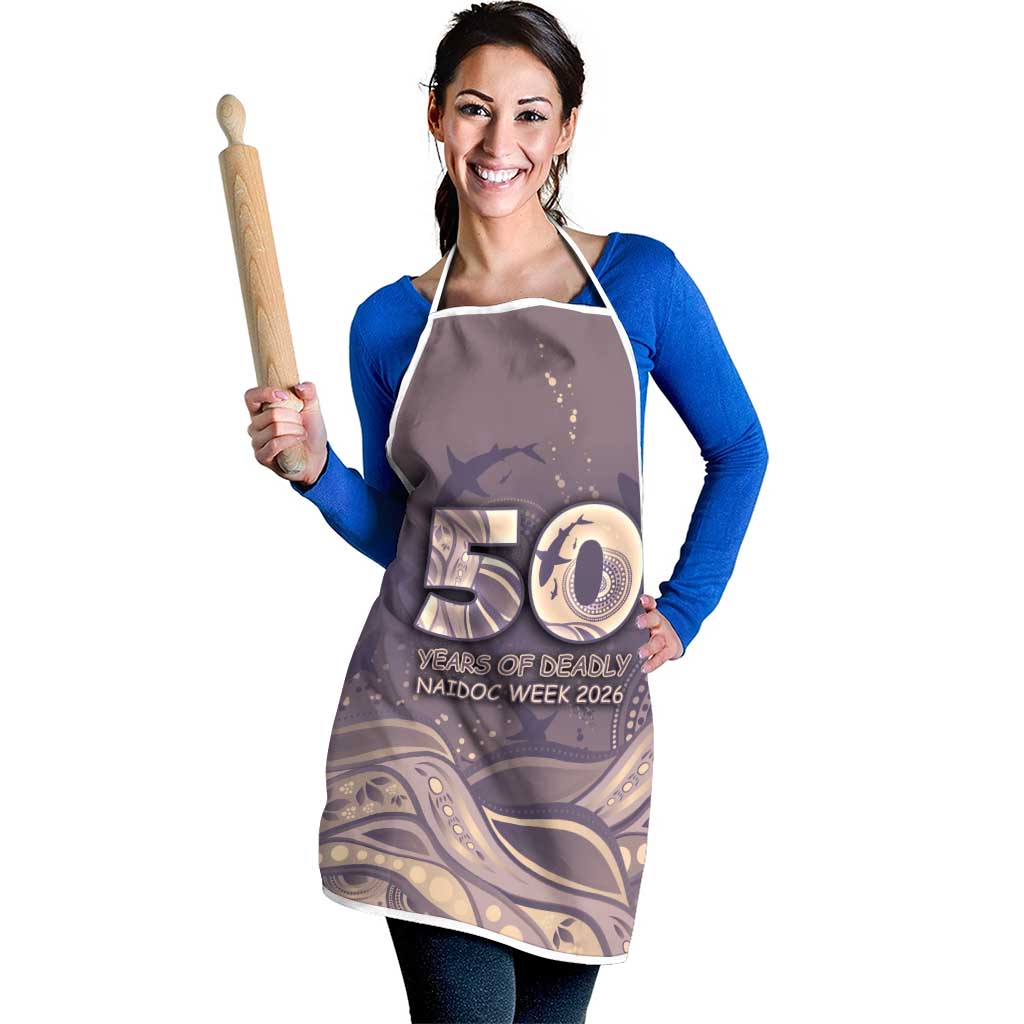 NAIDOC Week 2026 Apron Shark Pattern Coastal Style