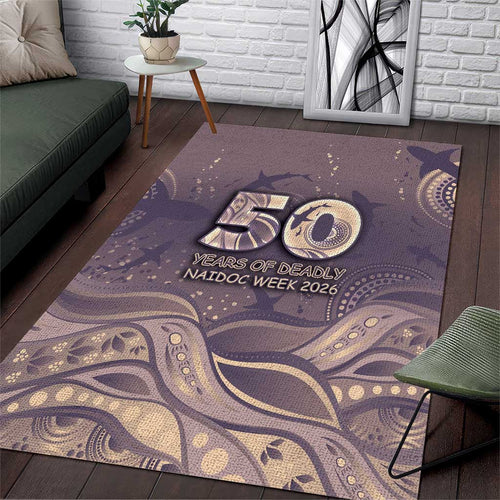 NAIDOC Week 2026 Area Rug Shark Pattern Coastal Style