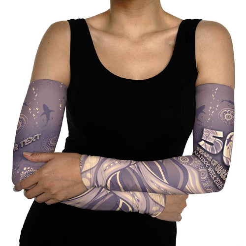Personalised NAIDOC Week 2026 Arm Sleeves Shark Pattern Coastal Style