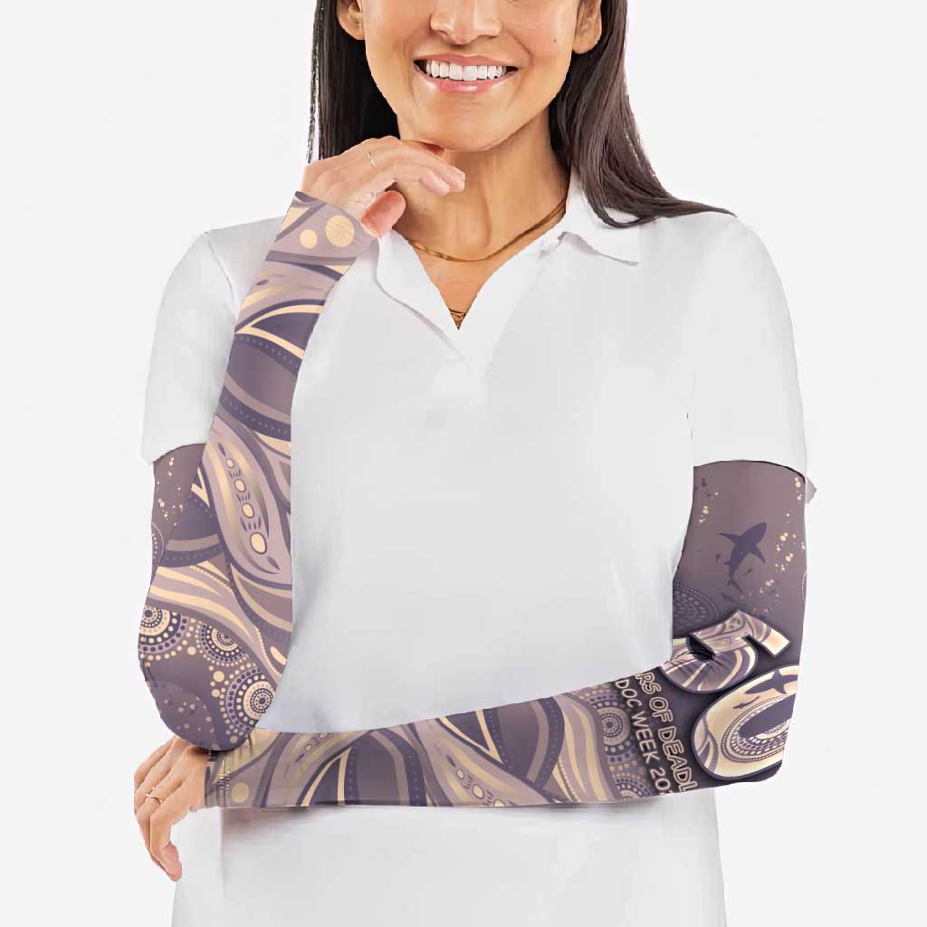 Personalised NAIDOC Week 2026 Arm Sleeves Shark Pattern Coastal Style