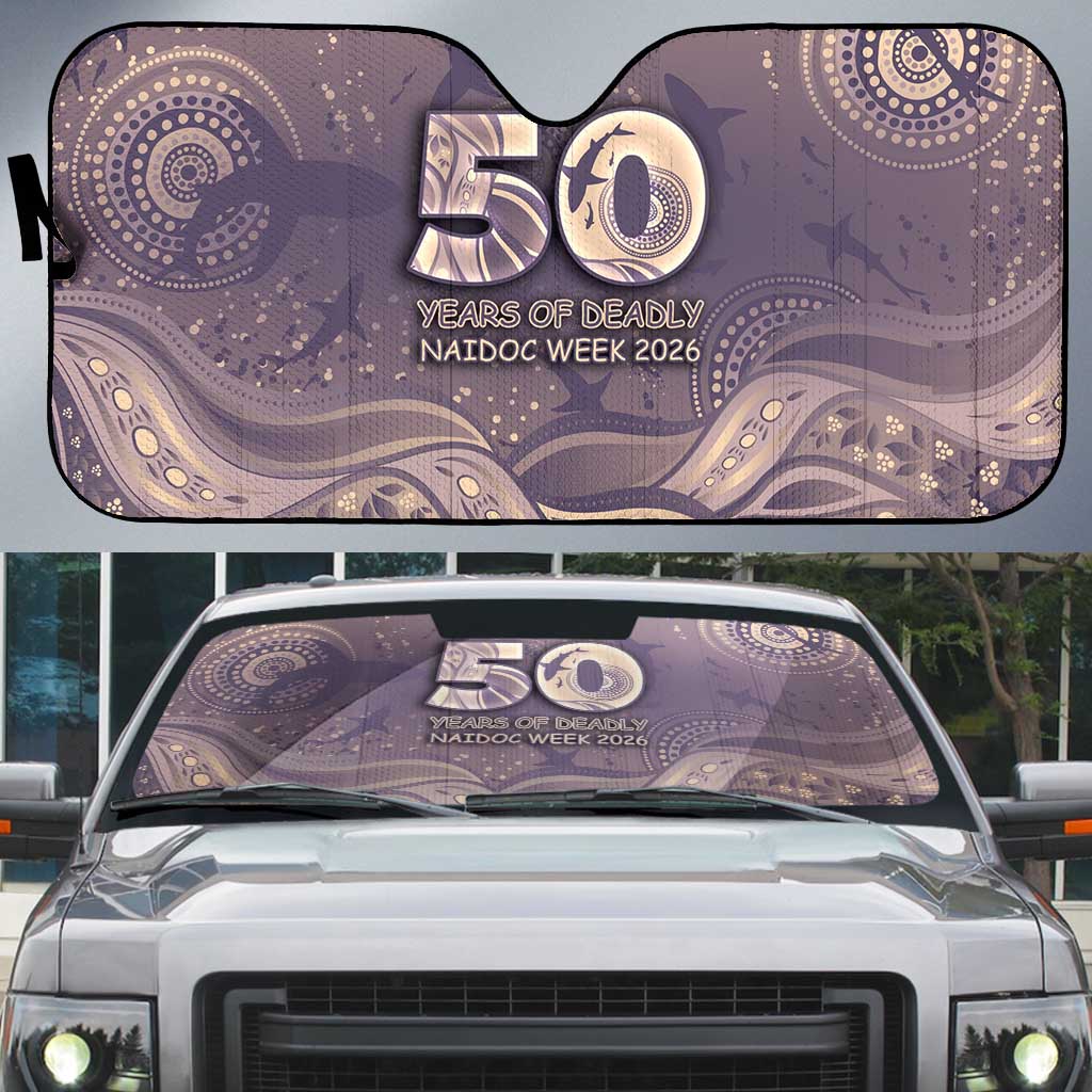 NAIDOC Week 2026 Auto Sun Shade Shark Pattern Coastal Style