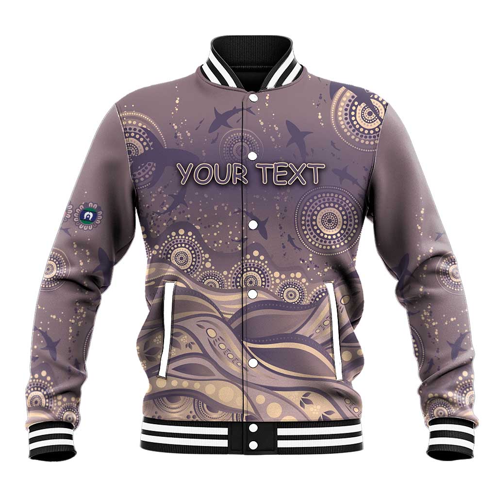 Personalised NAIDOC Week 2026 Baseball Jacket Shark Pattern Coastal Style