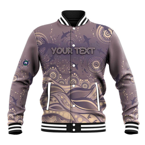 Personalised NAIDOC Week 2026 Baseball Jacket Shark Pattern Coastal Style
