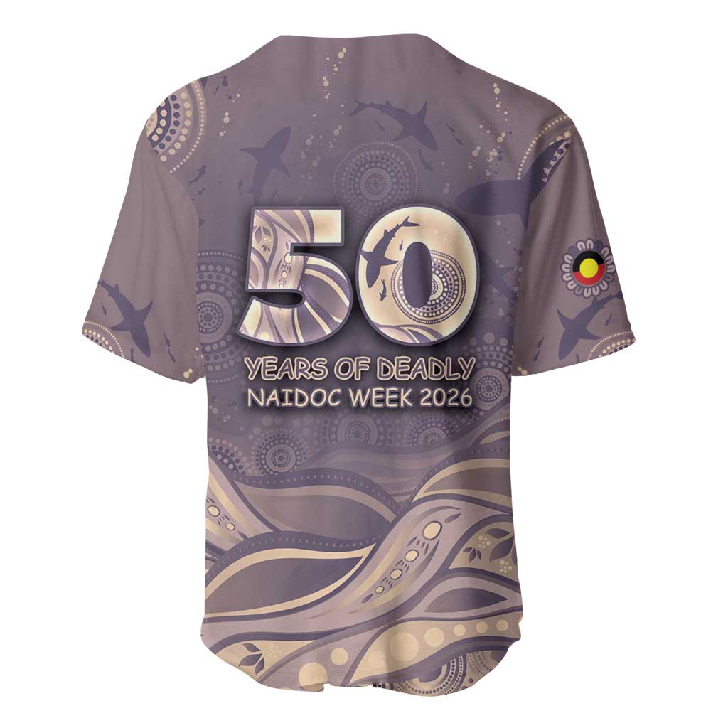 Personalised NAIDOC Week 2026 Baseball Jersey Shark Pattern Coastal Style