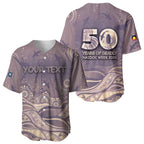 Personalised NAIDOC Week 2026 Baseball Jersey Shark Pattern Coastal Style
