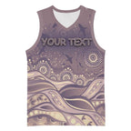 Personalised NAIDOC Week 2026 Basketball Jersey Shark Pattern Coastal Style