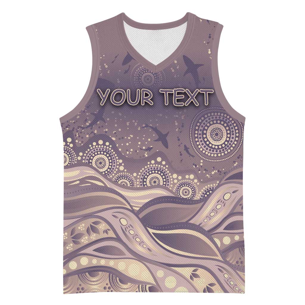 Personalised NAIDOC Week 2026 Basketball Jersey Shark Pattern Coastal Style