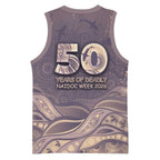 Personalised NAIDOC Week 2026 Basketball Jersey Shark Pattern Coastal Style