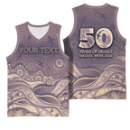 Personalised NAIDOC Week 2026 Basketball Jersey Shark Pattern Coastal Style