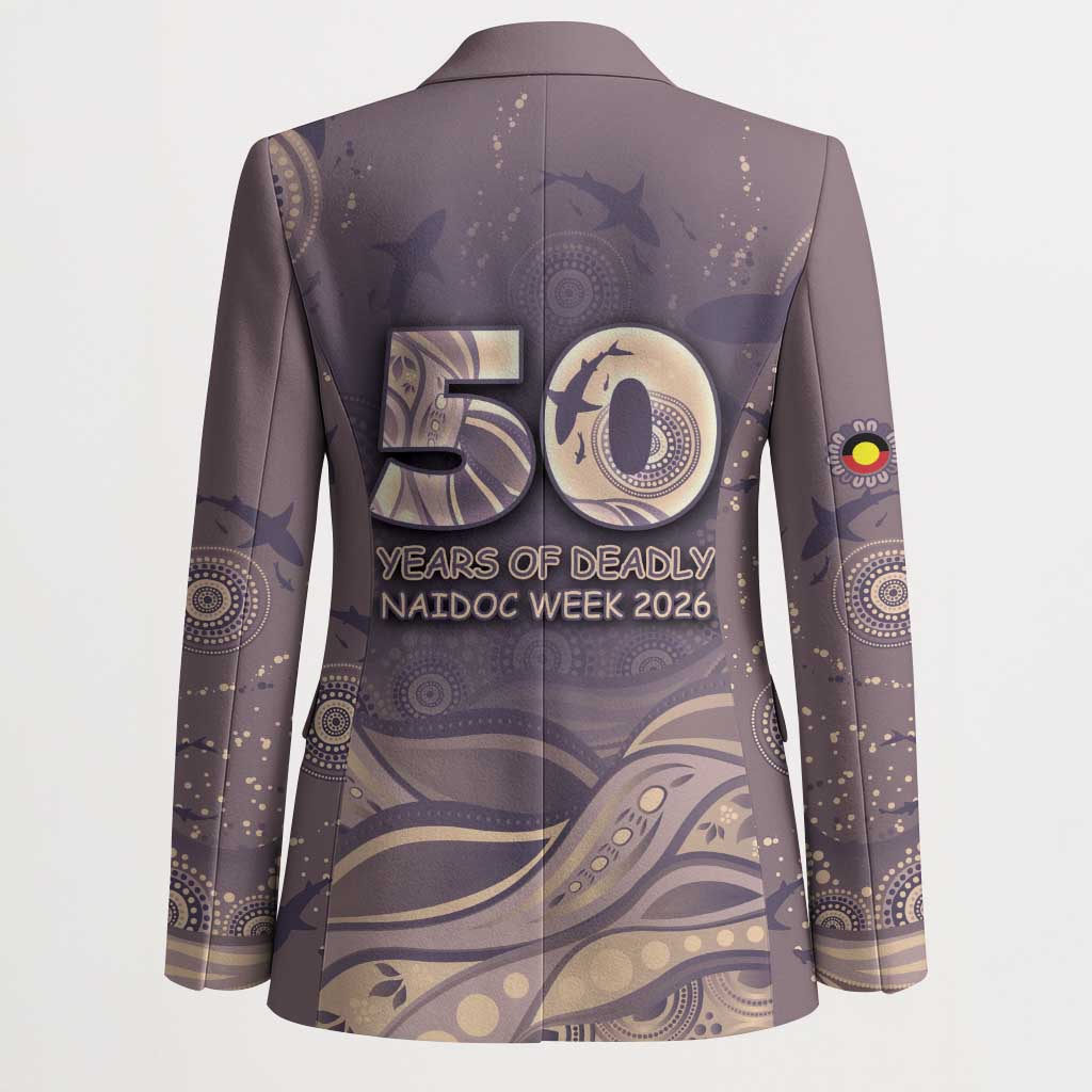 Personalised NAIDOC Week 2026 Blazer Shark Pattern Coastal Style