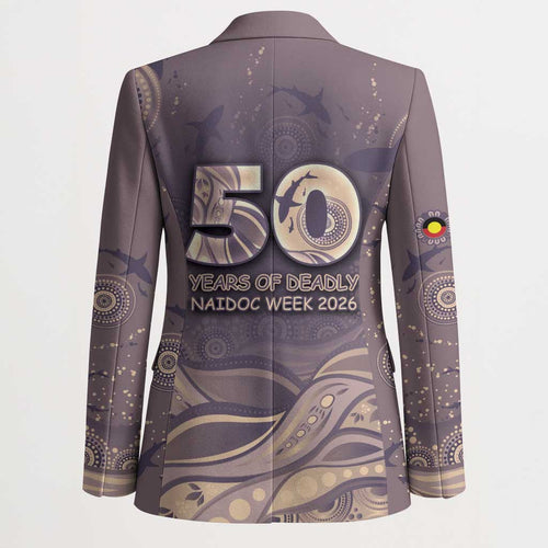 Personalised NAIDOC Week 2026 Blazer Shark Pattern Coastal Style
