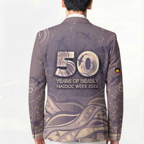 Personalised NAIDOC Week 2026 Blazer Shark Pattern Coastal Style