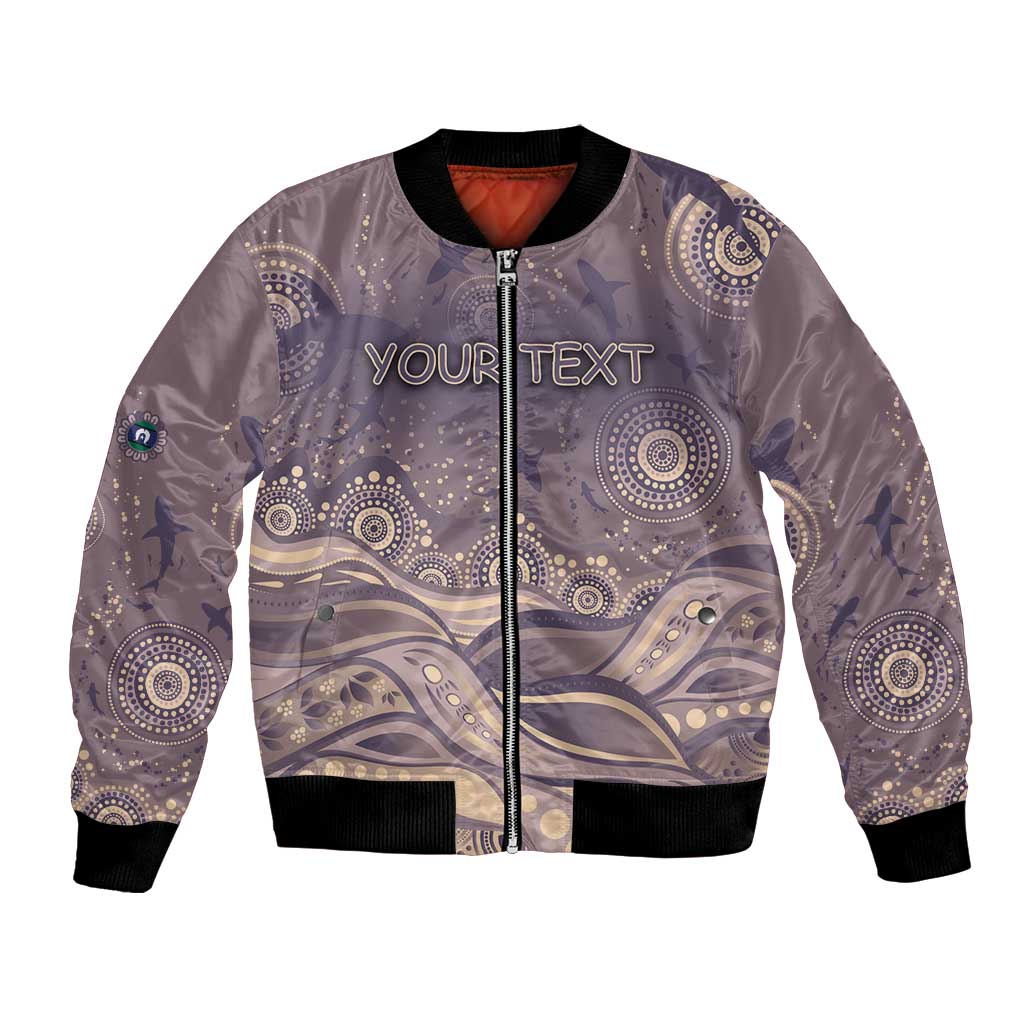 Personalised NAIDOC Week 2026 Bomber Jacket Shark Pattern Coastal Style