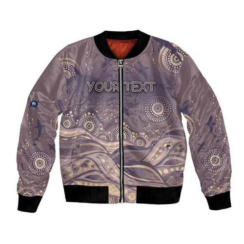Personalised NAIDOC Week 2026 Bomber Jacket Shark Pattern Coastal Style