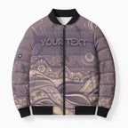 Personalised NAIDOC Week 2026 Bomber Puffer Jacket Shark Pattern Coastal Style