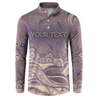 Personalised NAIDOC Week 2026 Button Sweatshirt Shark Pattern Coastal Style