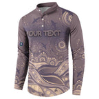 Personalised NAIDOC Week 2026 Button Sweatshirt Shark Pattern Coastal Style