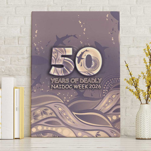NAIDOC Week 2026 Canvas Wall Art Shark Pattern Coastal Style