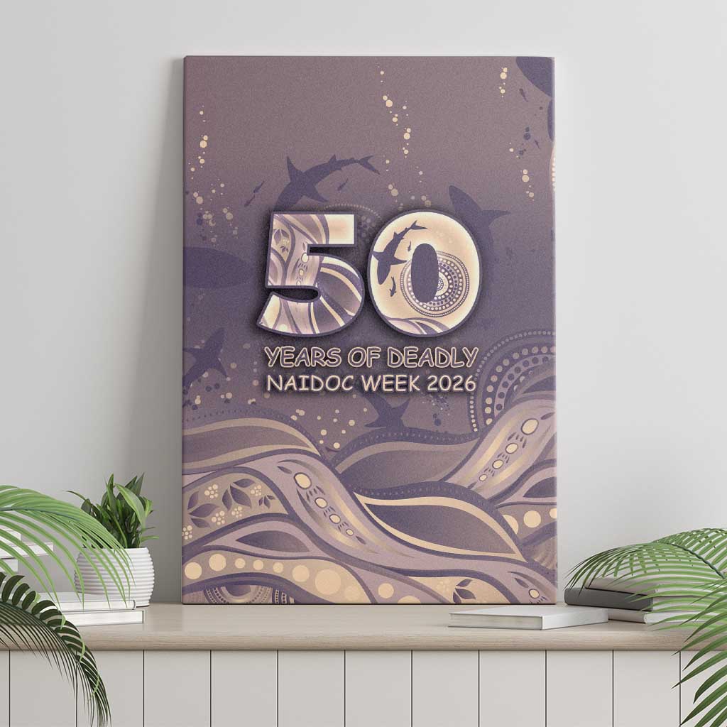 NAIDOC Week 2026 Canvas Wall Art Shark Pattern Coastal Style