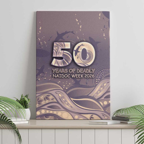 NAIDOC Week 2026 Canvas Wall Art Shark Pattern Coastal Style