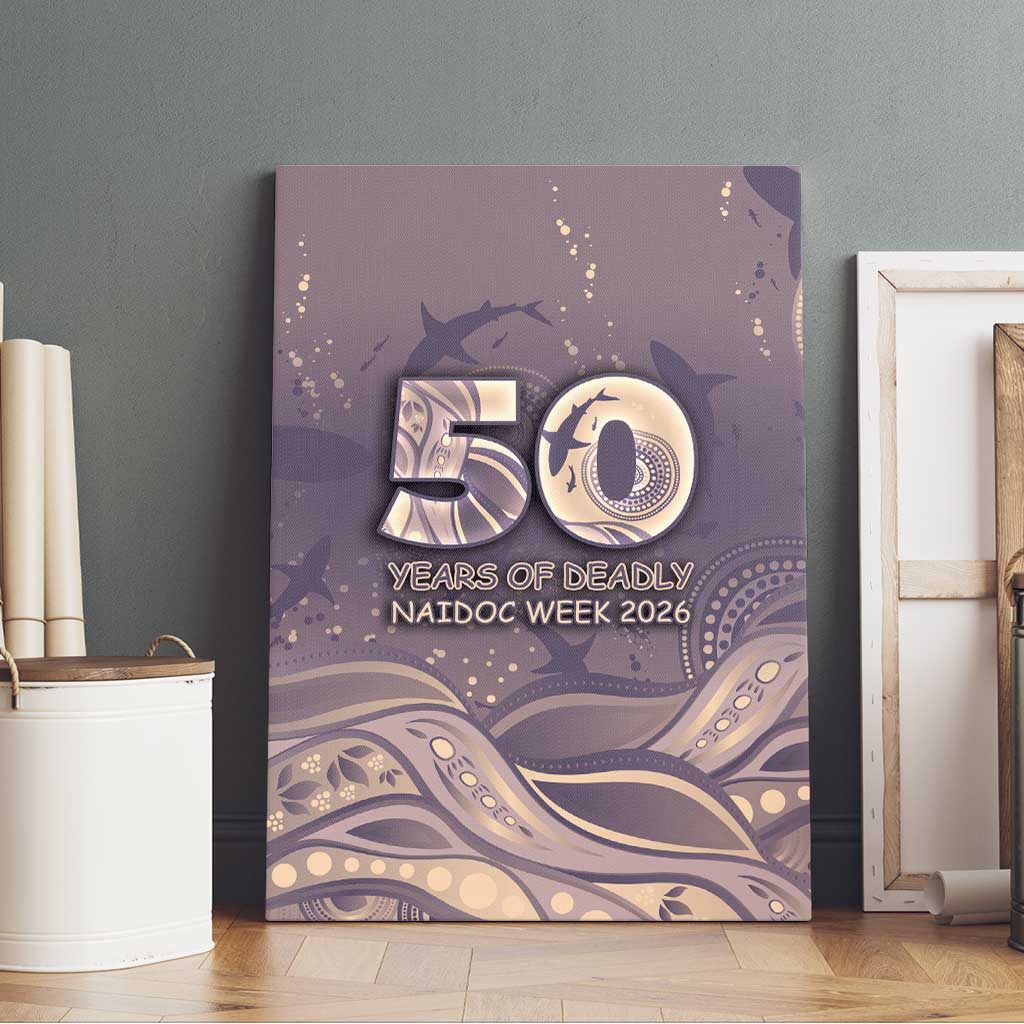 NAIDOC Week 2026 Canvas Wall Art Shark Pattern Coastal Style
