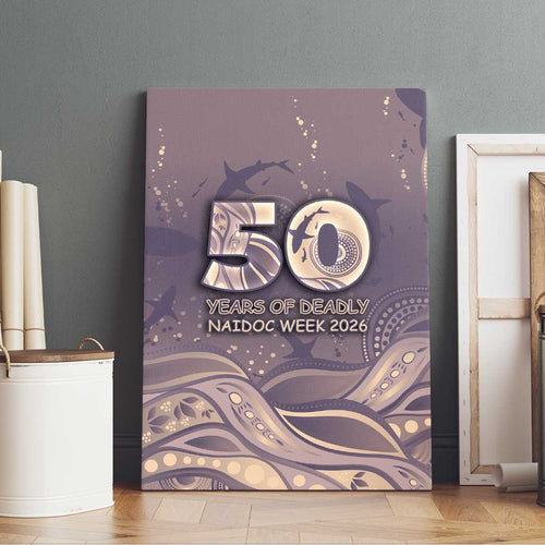 NAIDOC Week 2026 Canvas Wall Art Shark Pattern Coastal Style