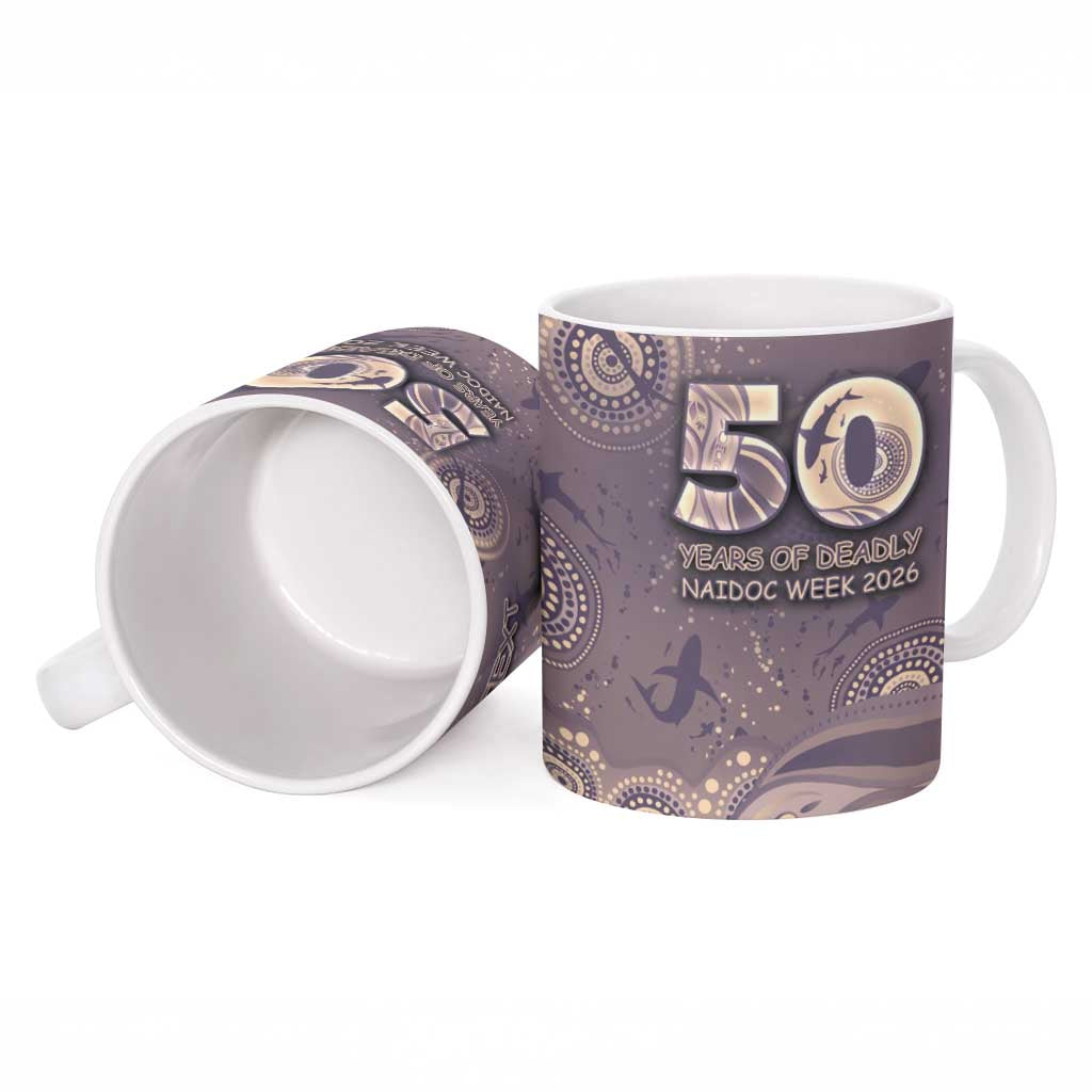 Personalised NAIDOC Week 2026 Ceramic Mug Shark Pattern Coastal Style