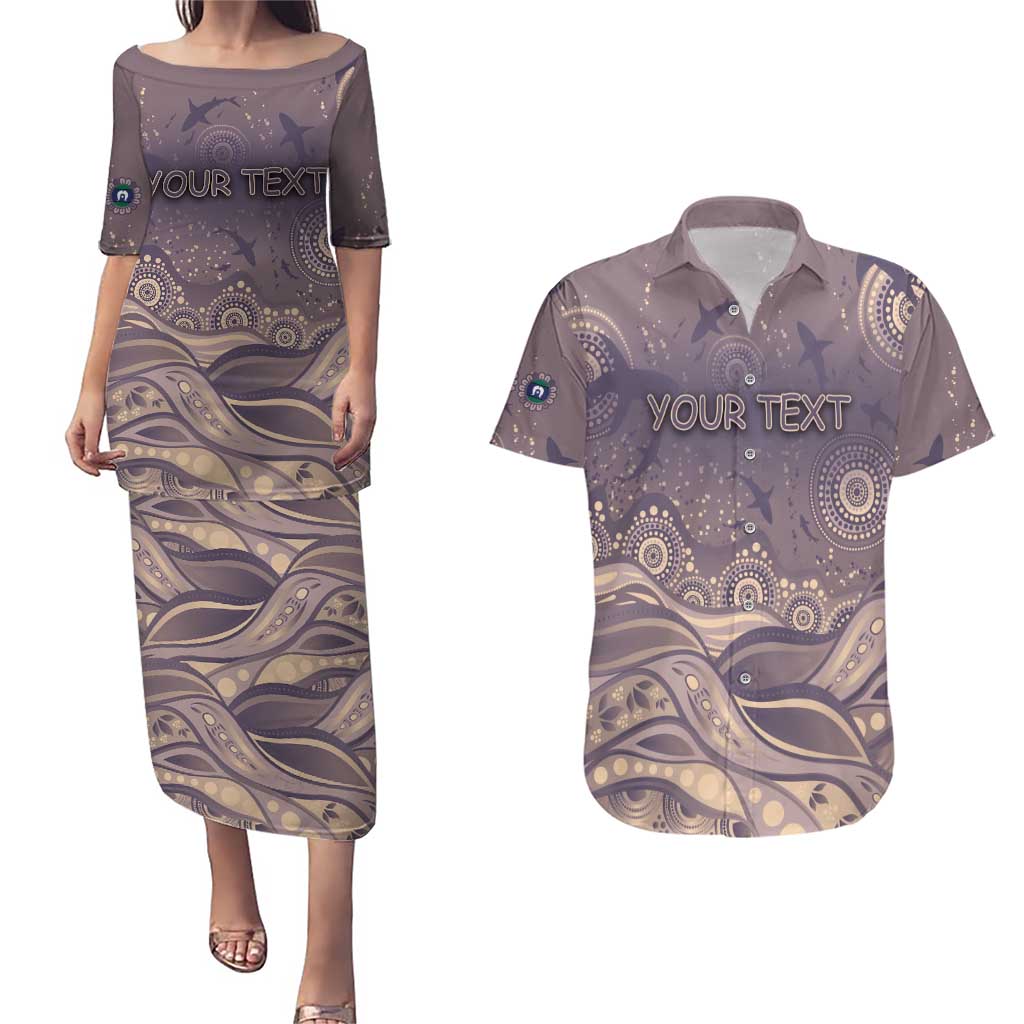 Personalised NAIDOC Week 2026 Couples Matching Puletasi and Hawaiian Shirt Shark Pattern Coastal Style