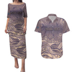 Personalised NAIDOC Week 2026 Couples Matching Puletasi and Hawaiian Shirt Shark Pattern Coastal Style