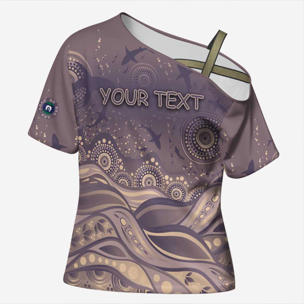 Personalised NAIDOC Week 2026 Cross Shoulder Shirt Shark Pattern Coastal Style