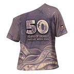 Personalised NAIDOC Week 2026 Cross Shoulder Shirt Shark Pattern Coastal Style